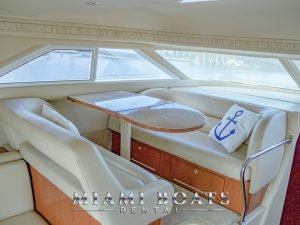 The rest area of the 48' Sea Ray yacht.