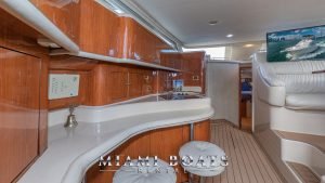 The galley of the 50' Sea Ray yacht.