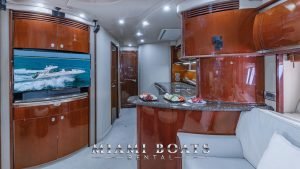 Kitchen of the 55' Sea Ray yacht.