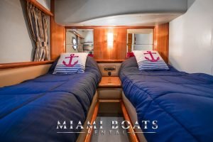 Twin cabin of the 65' Azimut Luxury yacht.