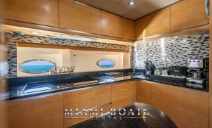 Kitchen of the 70' Gianetti luxury yacht.