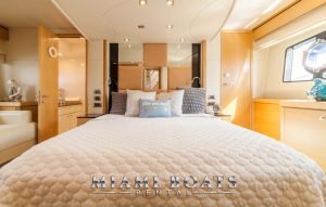 Main cabin of the 70' Sunseeker luxury yacht. View from the front.