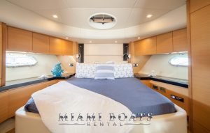Cabin of the 70' Sunseeker luxury yacht.