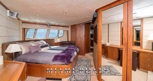 Cabin of the 75' Sunseeker luxury yacht.