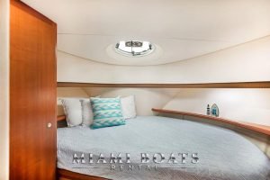 Master bedroom of the 45' Silverton yacht.