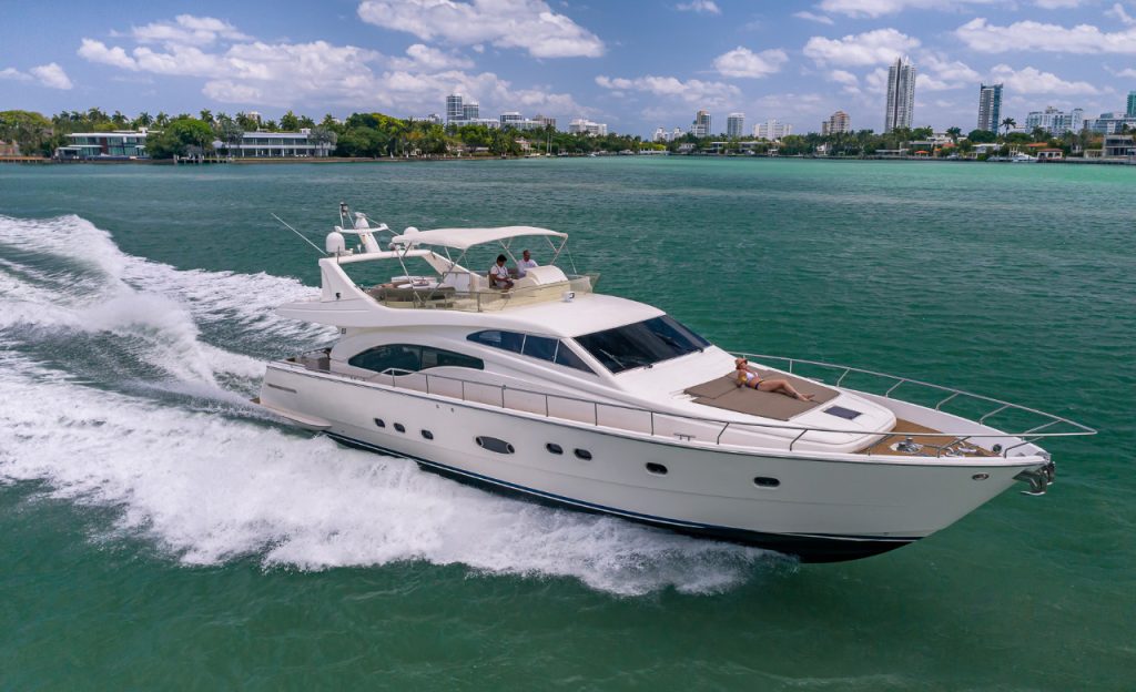 70' Ferretti Lumar - Luxury Yacht for Charter in Miami. Built by Ferretti Group