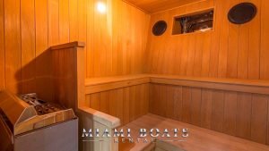 Sauna of the 110 Horizon Luxury Yacht.