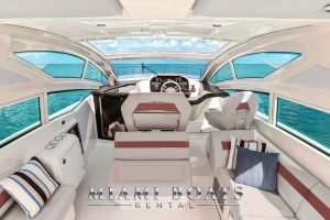 The pilothouse of the 40' Beneateau yacht.