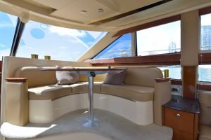 45' Meridian Iris Yacht - the siting area with the small dining table