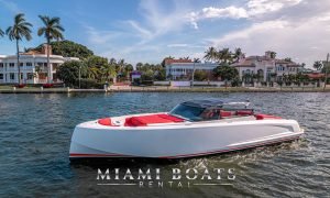 50' Vanquish luxury sport yacht in Miami.