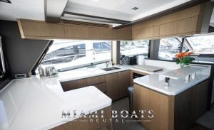 65' Galeon Yacht - Miami Boats Rental & Yacht Charters - Kitchen area of the luxury yacht