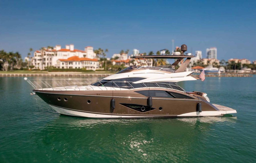 Miami Yacht Rental - 70' Marquis Luxury Yacht next to Fisher Island in Miami Beach, FL