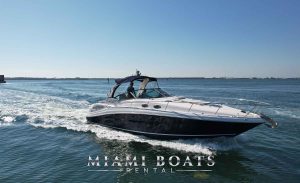 yacht rental and charter experience in Miami with our 40' Sea Ray Sundancer
