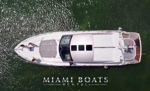 Yacht Rental Miami. Sunseeker Yacht Predator 60ff. The Sport Boat is on the water in Miami