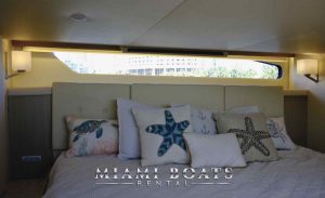The bedroom of 45 feet Regal Yacht