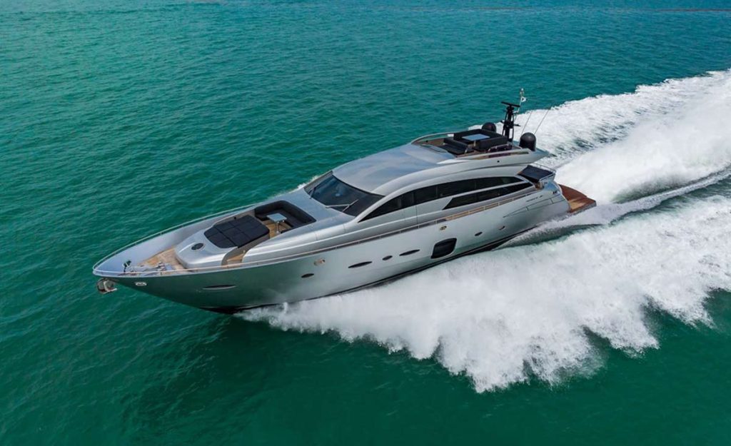 92' Pershing Yacht Arena in Miami, FL - Yacht Cruising at High Speed - The Pinnacle of Luxury and Speed in Miami Boats Rental Industry