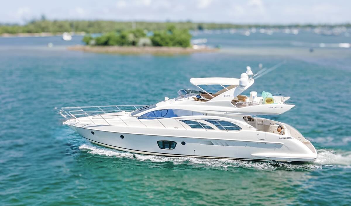 Miami Yacht & Boat Rentals | 60' Azimut Wine Down