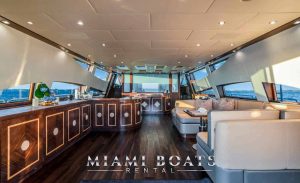 115' Leopard Yacht Encore Miami - High class services at Miami Boats Rental