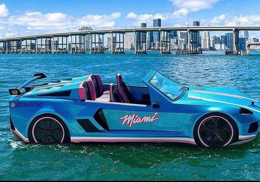 JetCar Miami. Car that can drive on the water.